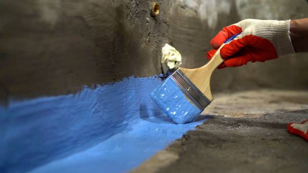 Commercial Waterproofing project at a Lansing, MI business property by SJ Waterproofing Pros